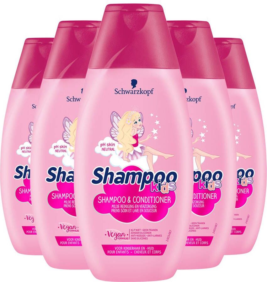 Schwarzkopf Kids Girls Fee Shampoo 5x 250ml Voordeelverpakking