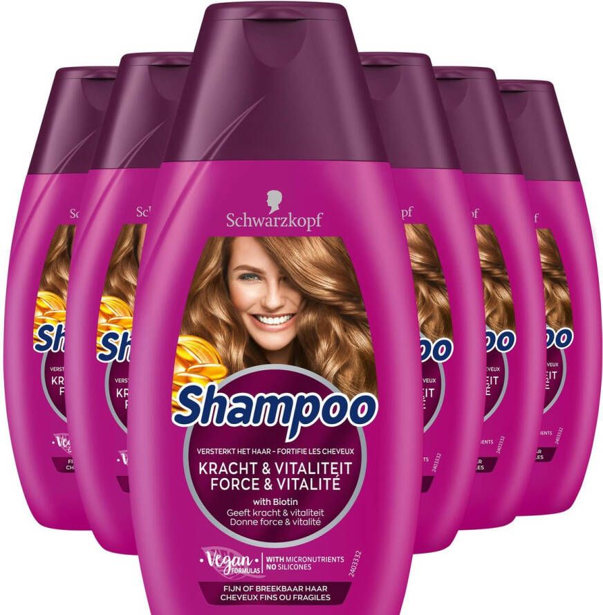 Schwarzkopf Kracht & Vitaliteit Shampoo 6x 250ml Voordeelverpakking