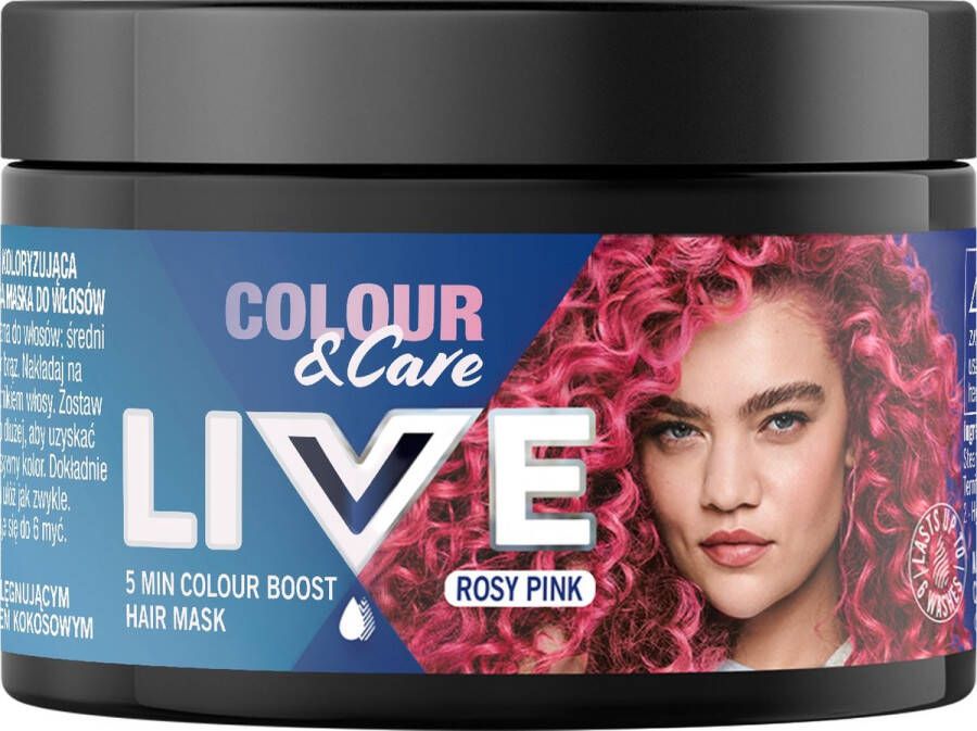 Schwarzkopf Live Colour&Care 5 minuten kleuring en conditionering haarmasker Rosy Pink 150ml