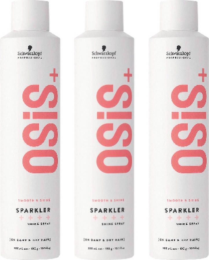 Schwarzkopf OSiS+ Sparkler Shine Spray voordeelverpakking 3 x 300ml