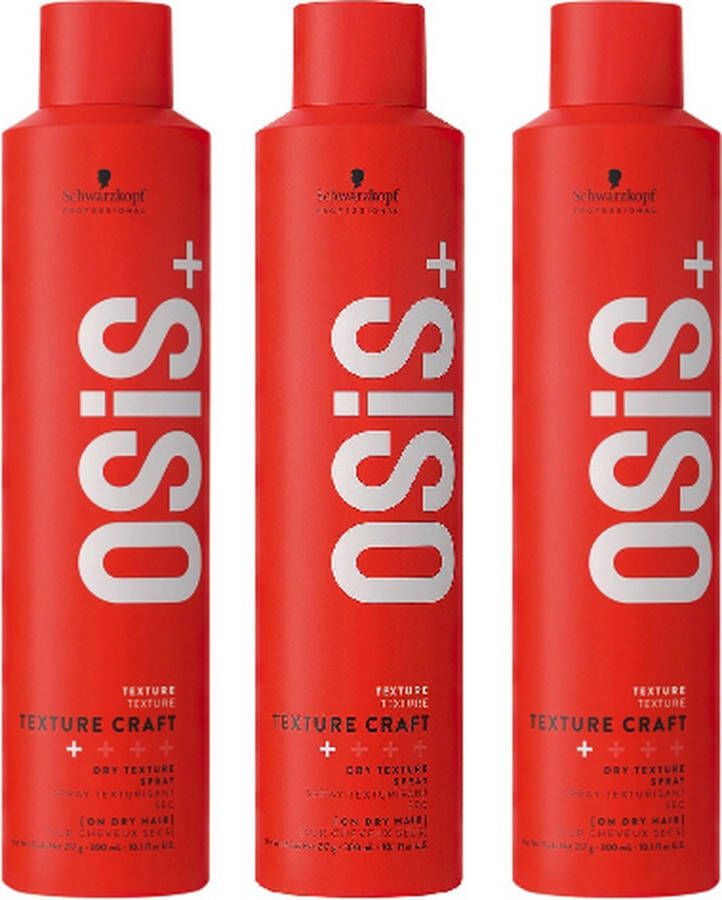 Schwarzkopf OSiS+ Texture Craft Spray 300ml voordeelverpakking 3 x 300ml