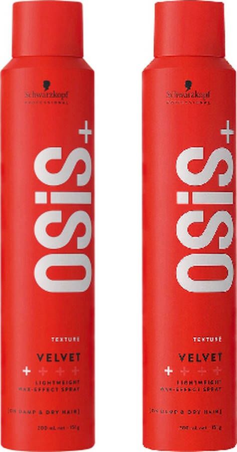 Schwarzkopf OSiS+ Velvet lightweight wax-effect spray haarspray voordeelverpakking 2 x 200ml