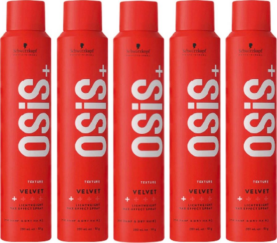 Schwarzkopf OSiS+ Velvet lightweight wax-effect spray haarspray voordeelverpakking 5 x 200ml