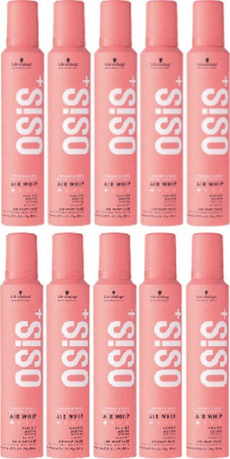 Schwarzkopf OSiS+ Volume & Body Air Whip Flexible Mousse voordeelverpakking 10 x 200ml