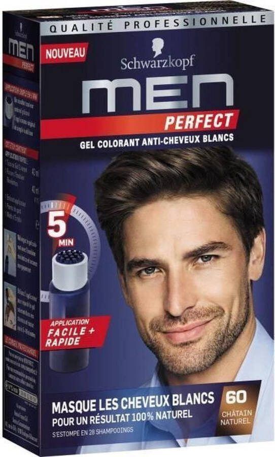 Schwarzkopf Perfect witte haarverf voor mannen Natuurlijk bruin 60
