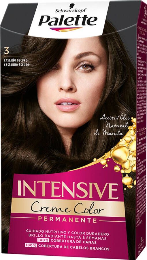 Schwarzkopf Permanente Kleur Palette Intensive 3 Palette Intensive Donkerbruin (1 Stuks)