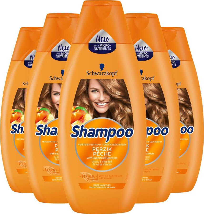 Schwarzkopf Perzik Shampoo 5x 400ml Voordeelverpakking