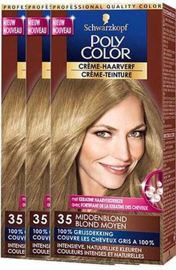 Schwarzkopf Poly Color Haarverf Creme 35 Middenblond