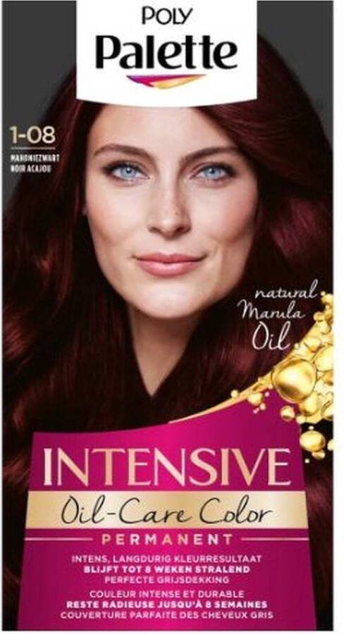 Schwarzkopf Poly Palette Poly Palette Haarverf 1-08 Mahoniezwart 4 stuks