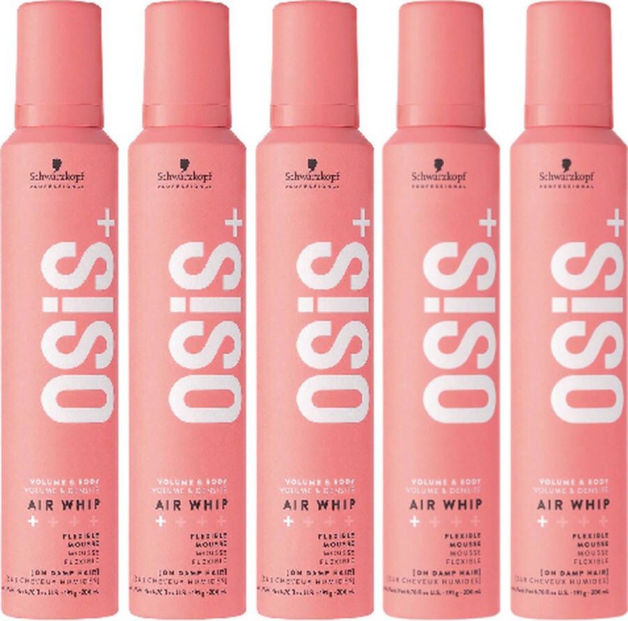 Schwarzkopf Professional OSiS+ AirWhip Volume Mousse voordeelverpakking 5 x 200ml