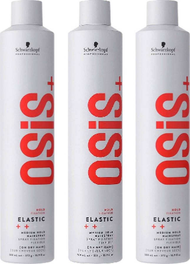 Schwarzkopf Professional OSiS+ Elastic Hold Haarlak voordeelverpakking 3 x 500ml