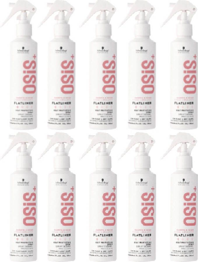 Schwarzkopf Professional OSiS+ Flatliner Shine Hittebescherming voordeelverpakking 10 x 200ml