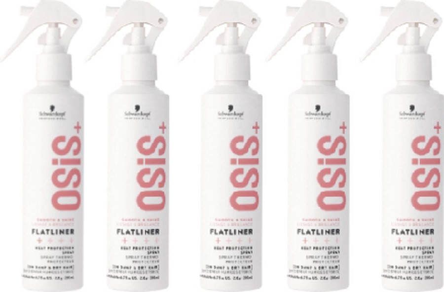 Schwarzkopf Professional OSiS+ Flatliner Shine Hittebescherming voordeelverpakking 5 x 200ml