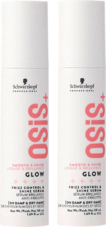 Schwarzkopf Professional OSiS+ Glow Shine Anti-Frizz Serum 2 x 50ml