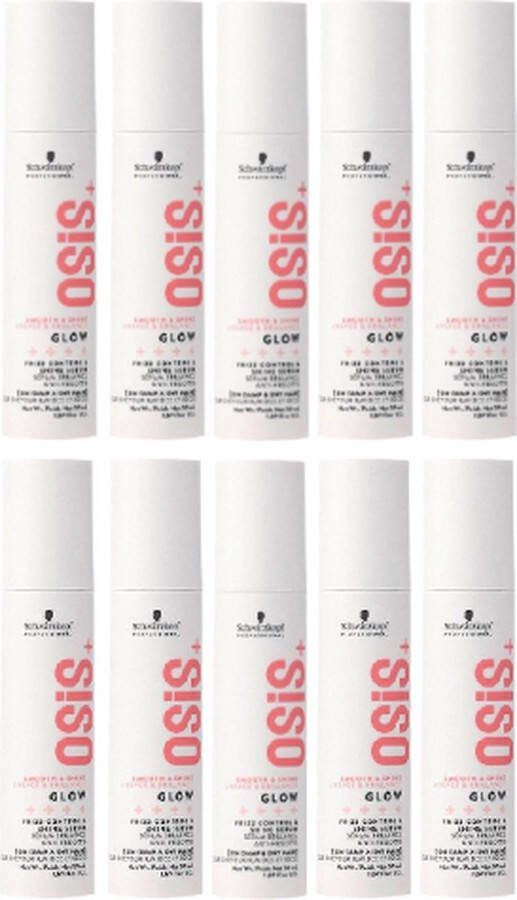 Schwarzkopf Professional OSiS+ Glow Shine Anti-Frizz Serum voordeelverpakking 10 x 50ml