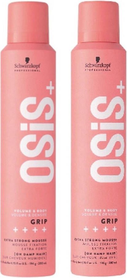 Schwarzkopf Professional OSiS+ Grip Volume Haarmousse voordeelverpakking 2 x 200ml