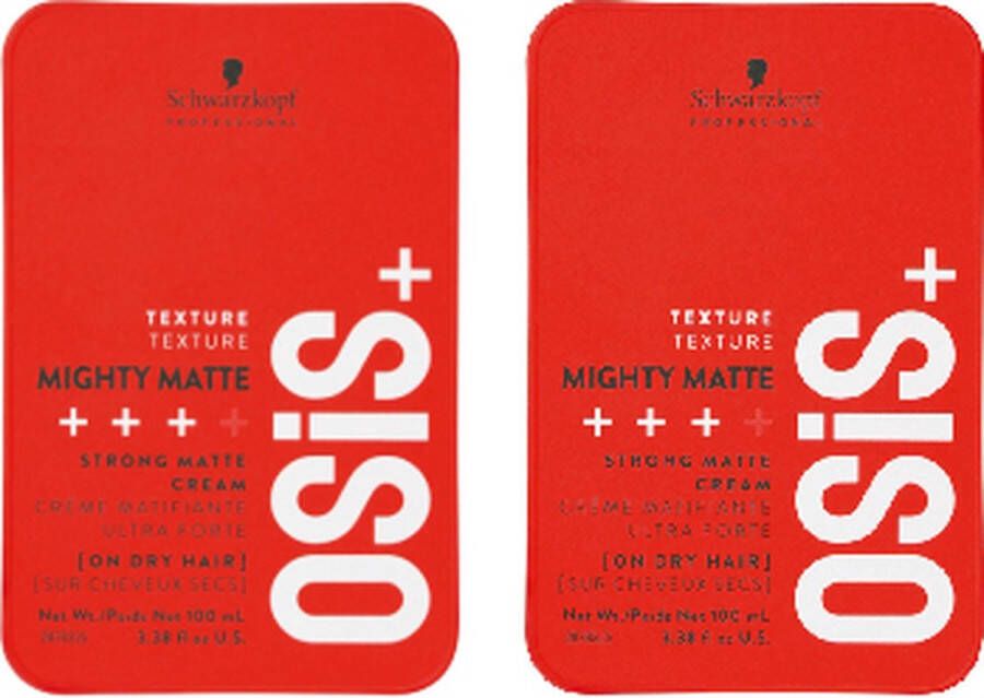 Schwarzkopf Professional OSiS+ Mighty Matte Texture Stylingcrème duo pack voordeelverpakking 2 x 100ml