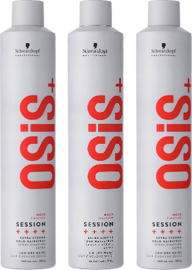 Schwarzkopf Professional OSiS+ Session Hold Haarspray voordeelverpakking 3 x 500ml