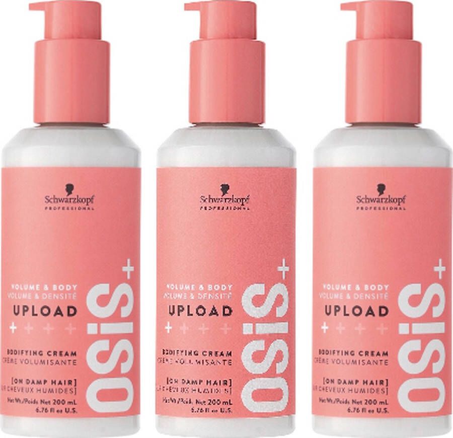 Schwarzkopf Professional OSiS+ Upload Volume Haarcrème voordeelverpakking 3 x 200ml