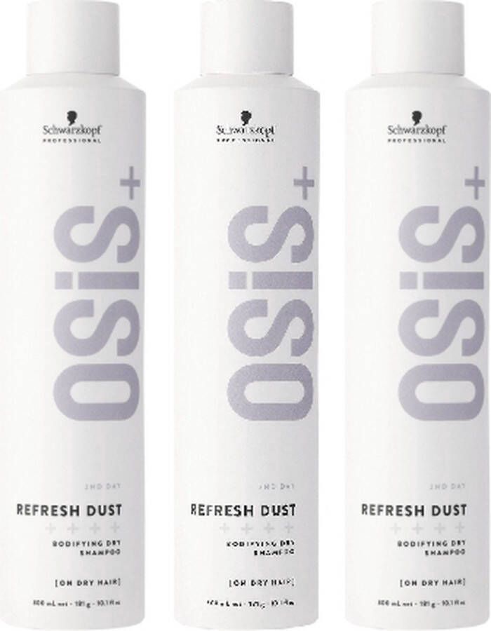Schwarzkopf Professional Refresh Dust Dry shampoo for hair volume voordeelverpakking 3 x 300ml