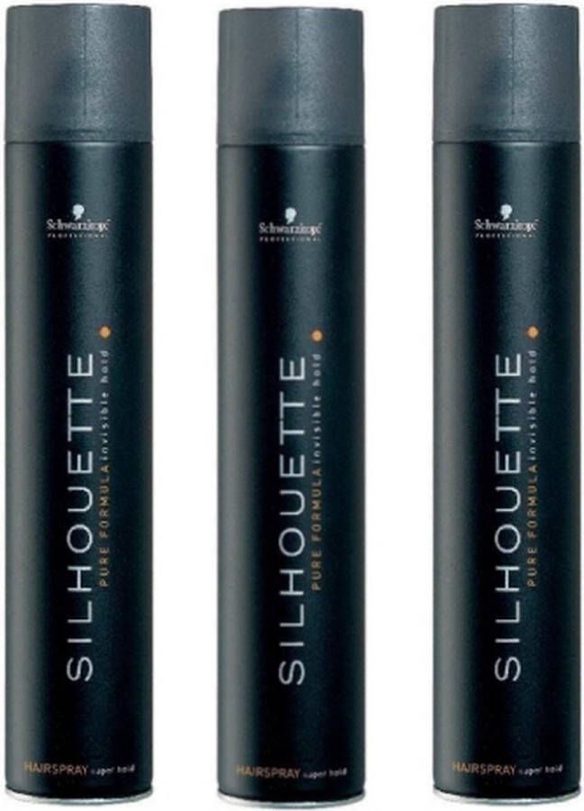 Schwarzkopf Professional Silhouette Super Hold Hairspray 3 x 300 ml