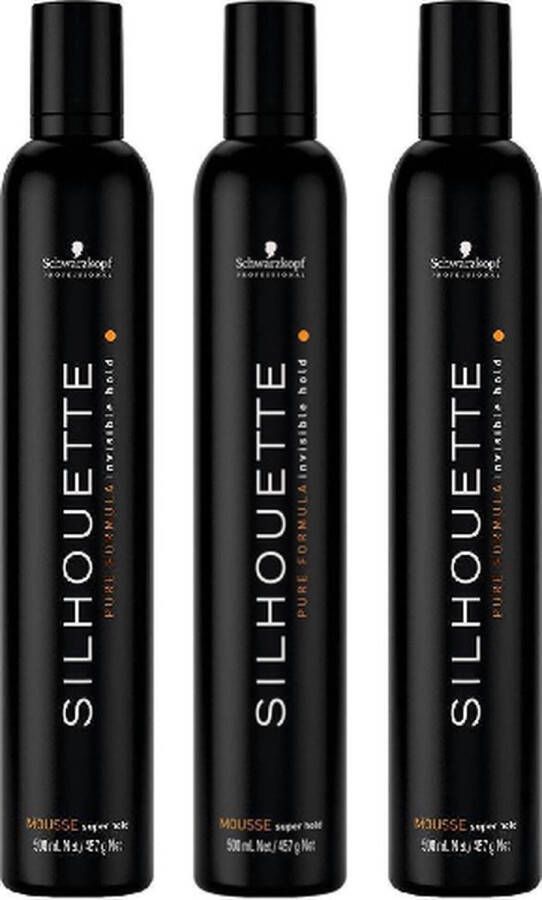 Schwarzkopf Professional Silhouette Super Hold Mousse voordeelverpakking 3 x 500ml