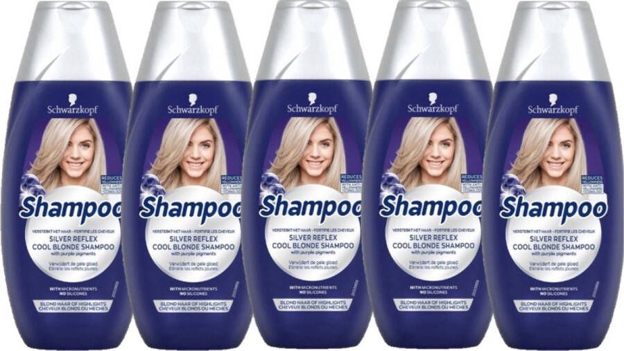 Schwarzkopf Reflex Silver Shampoo 5x 250ml Voordeelverpakking