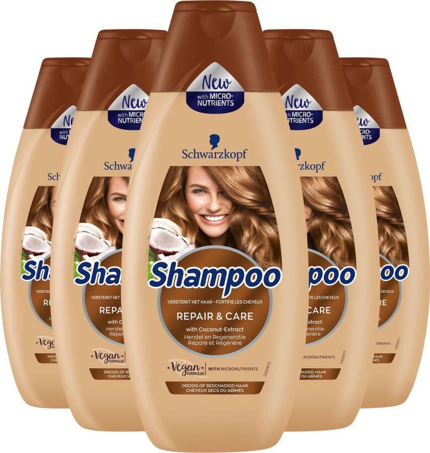 Schwarzkopf Repair & Care Shampoo 5x 400ml Voordeelverpakking