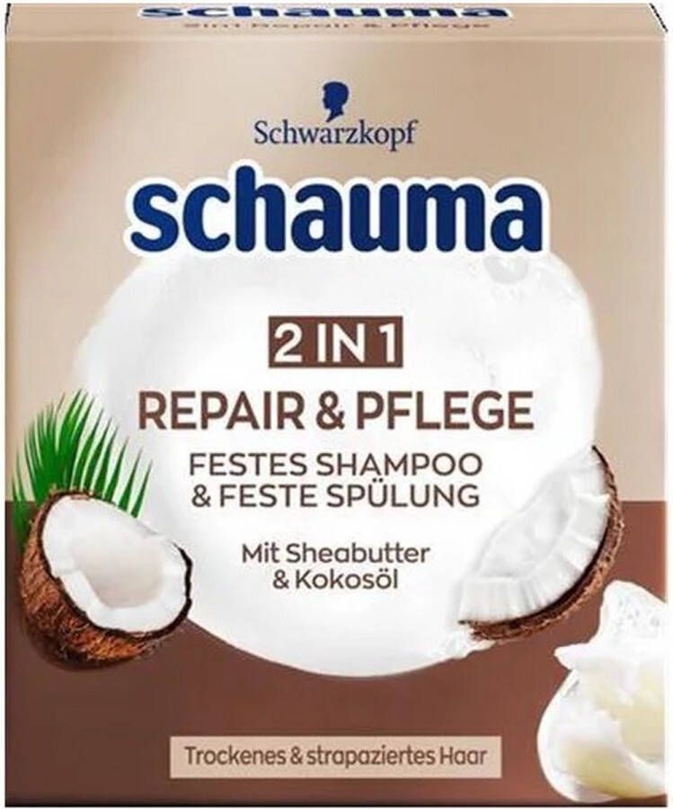 Schwarzkopf Schauma Solid Shampoo & Conditioner bar 2 in 1 Care & Repair Sheabutter & Coconutoil 60 gram