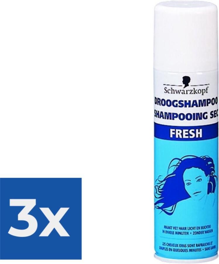 Schwarzkopf Fresh 150 ml Droogshampoo Voordeelverpakking 3 stuks
