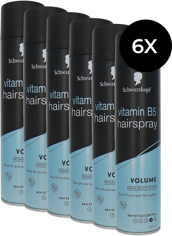 Schwarzkopf Volume Lift Extra Strong Hold Hairspray 6 x 400 ml