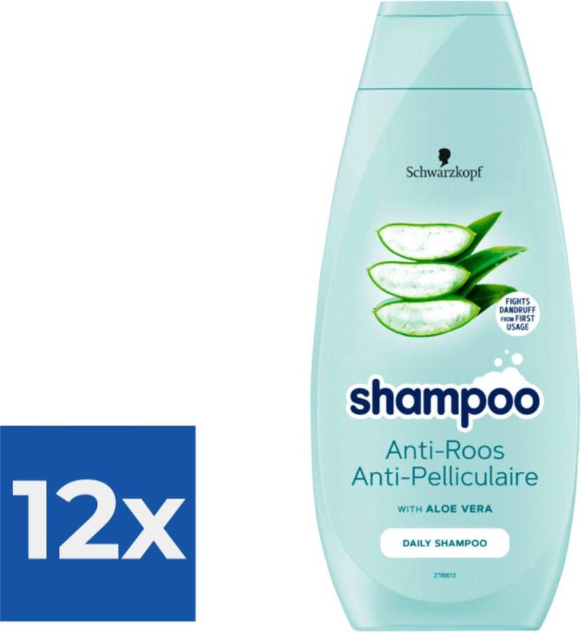 Schwarzkopf Shampoo 400ml Anti Roos Voordeelverpakking 12 stuks