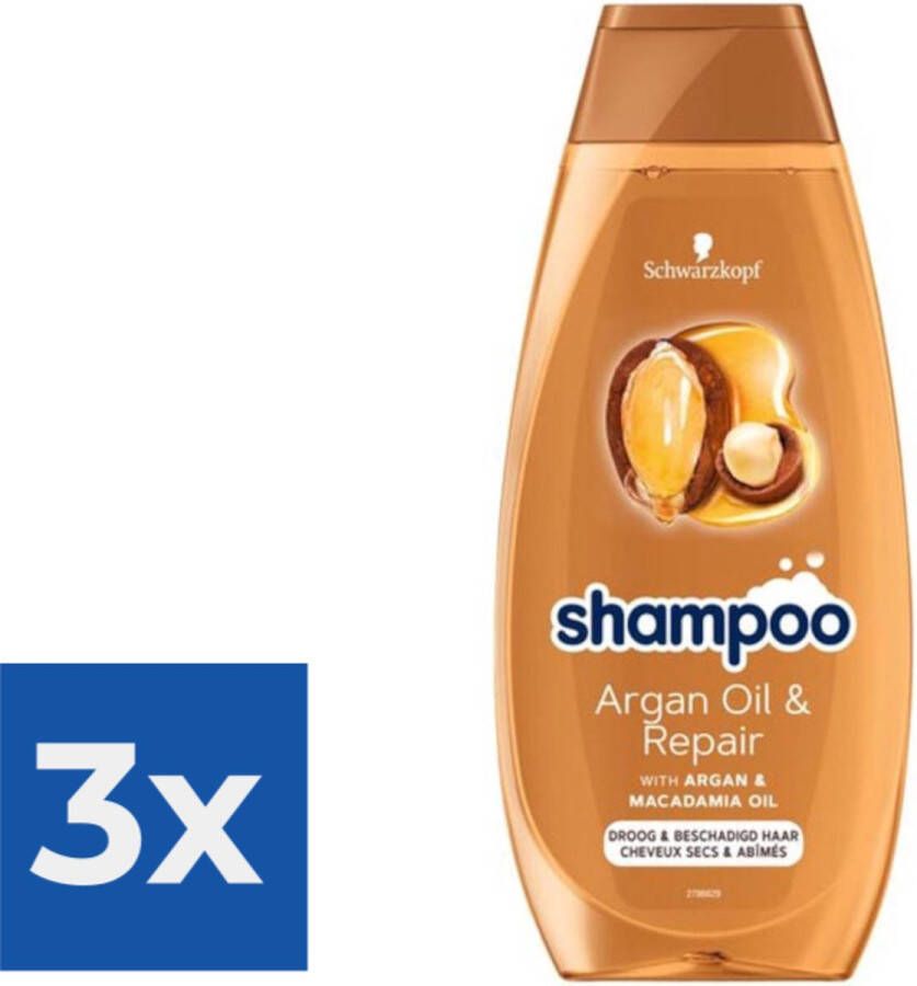 Schwarzkopf Shampoo 400ml Oil Repair Voordeelverpakking 3 stuks