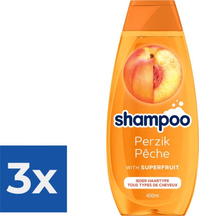 Schwarzkopf Shampoo 400ml Perzik Voordeelverpakking 3 stuks