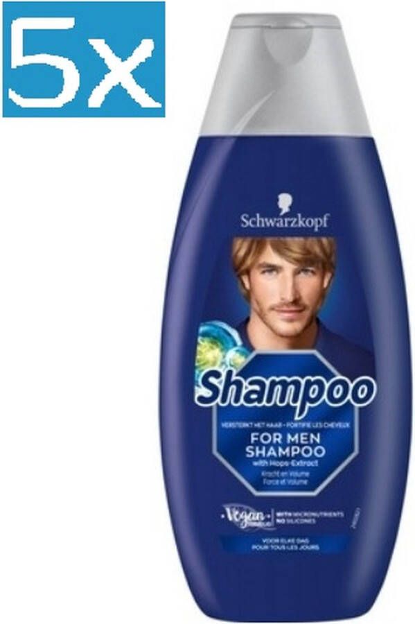 Schwarzkopf Shampoo for Men Voordeelverpakking 5 x 400 ml