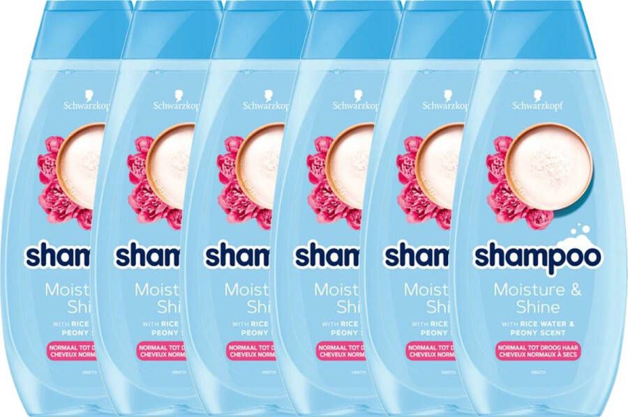 Schwarzkopf Shampoo Moisture & Shine 6 x 400ml Voordeelverpakking