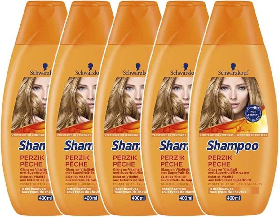 Schwarzkopf shampoo perzik Voordeelverpakking 5 X 400 ML