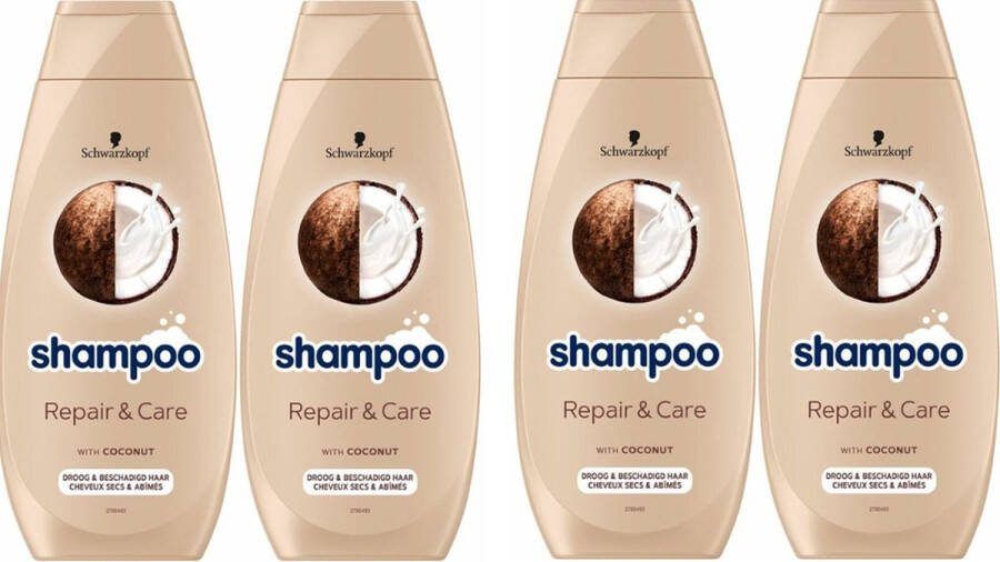 Schwarzkopf Shampoo Repair & Care 4 x 400 ml