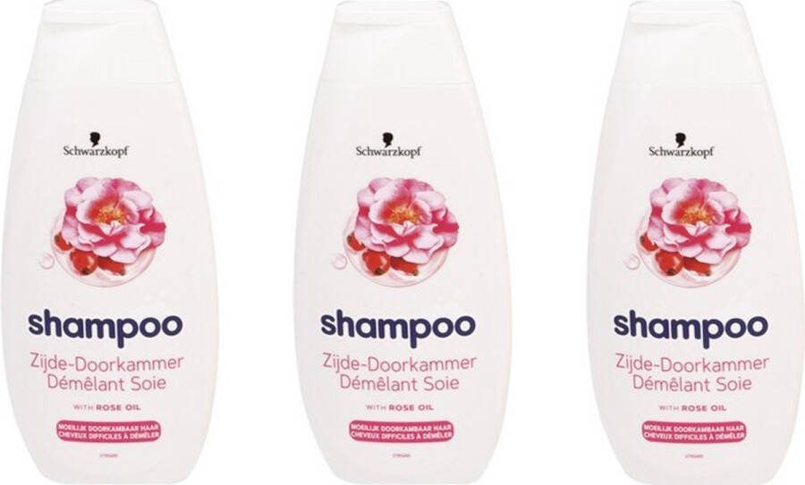 Schwarzkopf Shampoo – Zijde-Doorkammer 3 x 400 ml
