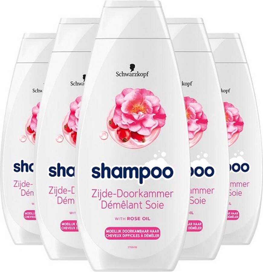 Schwarzkopf Zijde-Doorkammer shampoo 5 x 400 ml voordeelverpakking