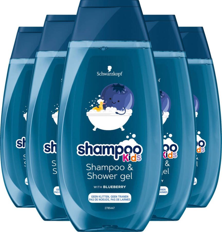 Schwarzkopf Shauma Schwarzkopf Shampoo Kids Blueberry 6x250ml Grootverpakking