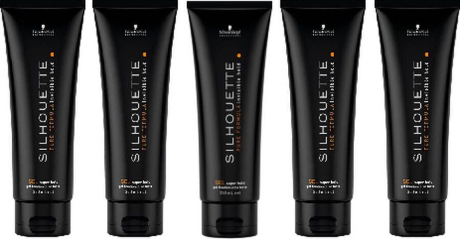 Schwarzkopf Silhouette Super Hold Gel Styling crème voordeelverpakking 5 x 250 ml