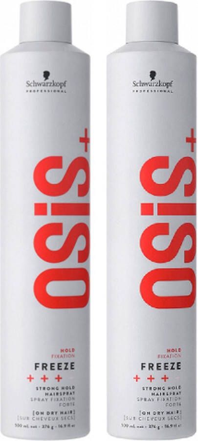 Schwarzkopf Stevige Fixatie Haarlak Osis Freeze voordeelverpakking 2 x 500 ml