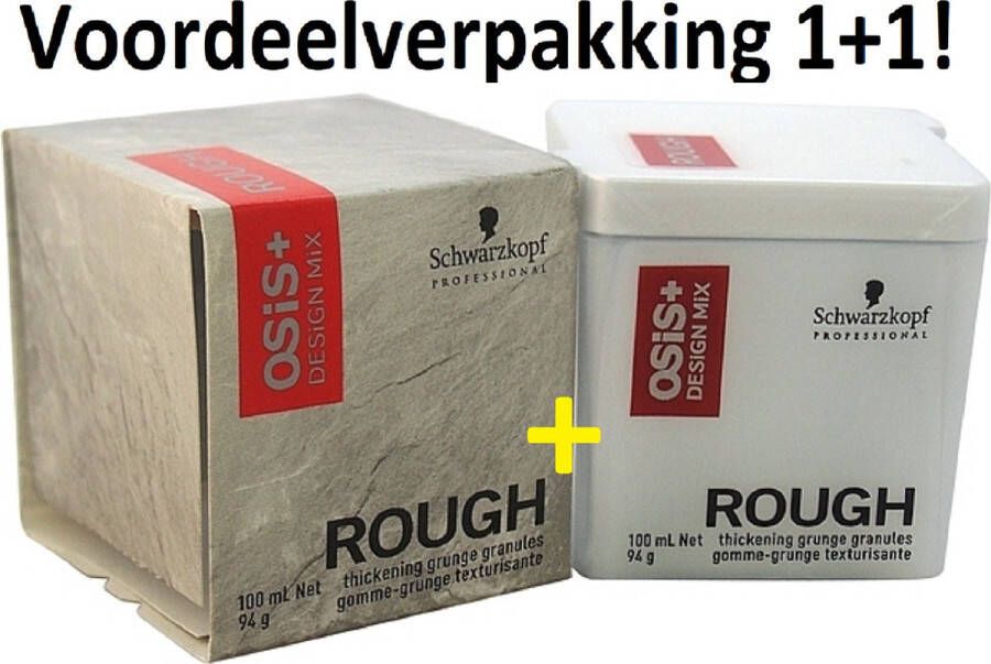 Schwarzkopf Styling Crème Rough Osis+ Design Mix Rough 100ml 3.4oz Voordeelverpakking 2 Stuks