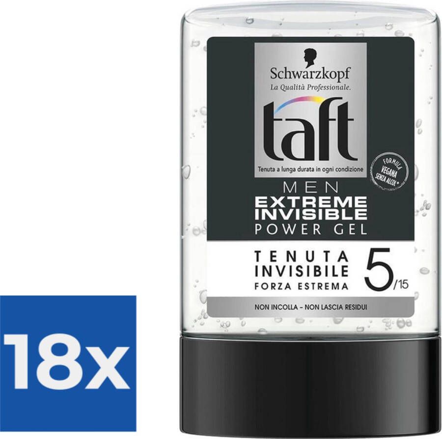 Schwarzkopf Taft Extreme haargel Unisex 300 ml Voordeelverpakking 18 stuks