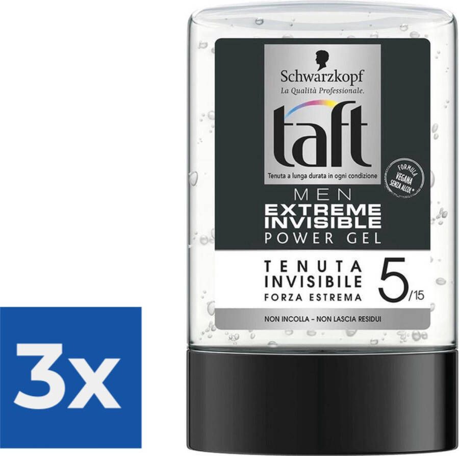 Schwarzkopf Taft Extreme haargel Unisex 300 ml Voordeelverpakking 3 stuks