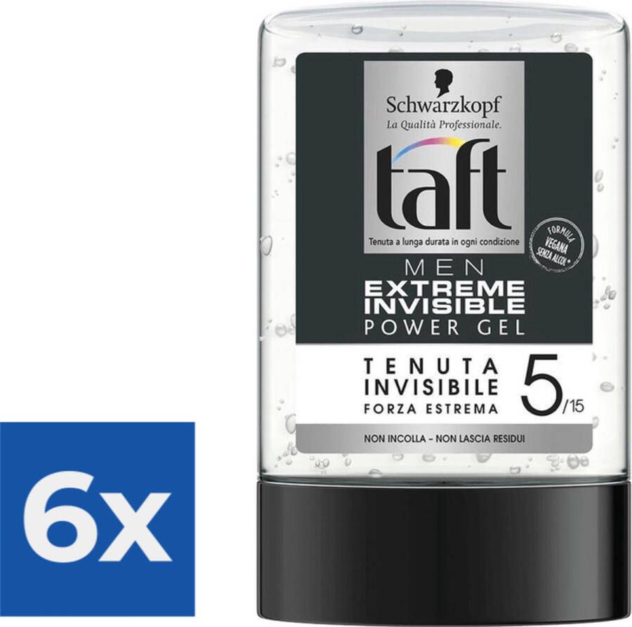 Schwarzkopf Taft Extreme haargel Unisex 300 ml Voordeelverpakking 6 stuks