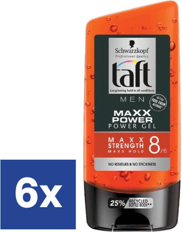 Schwarzkopf Taft Maxx Power Hold N8 Haargel 6 x 150 ml