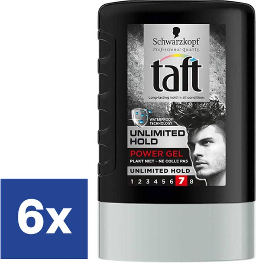 Schwarzkopf Taft Power Unlimited Hold N7 Haargel 6 x 300 ml