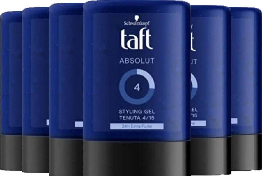 Schwarzkopf Taft Styling Haargel – Absolute Hold 4 Voordeelverpakking 6 x 300 ml